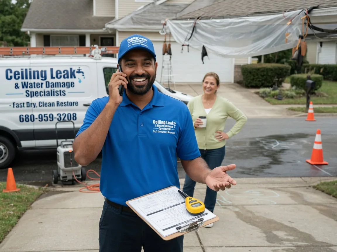 Ceiling Leak Cleanup Ninnekah, OK FAQs